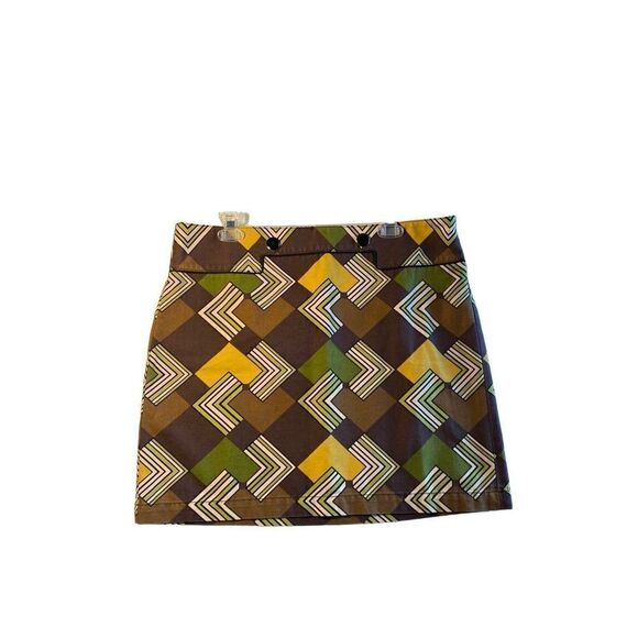 Ann Taylor loft women’s vintage geometric mid century mod style print size 12 - Picture 2 of 5